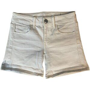 American Eagle Outfitters Women's Shorts Size 00 Beige Super Stretch Midi
